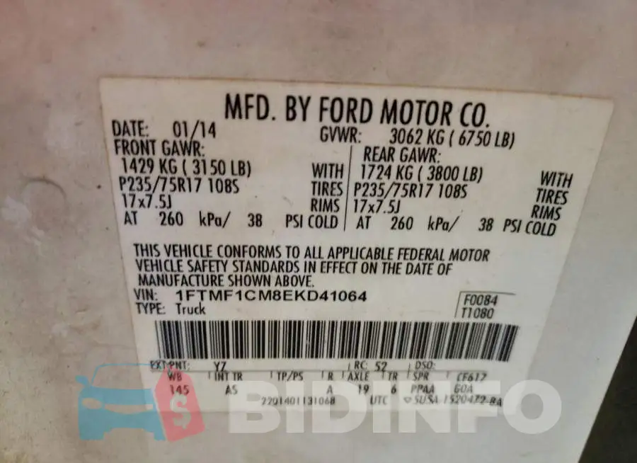 1FTMF1CM8EKD41064 Photo# 12