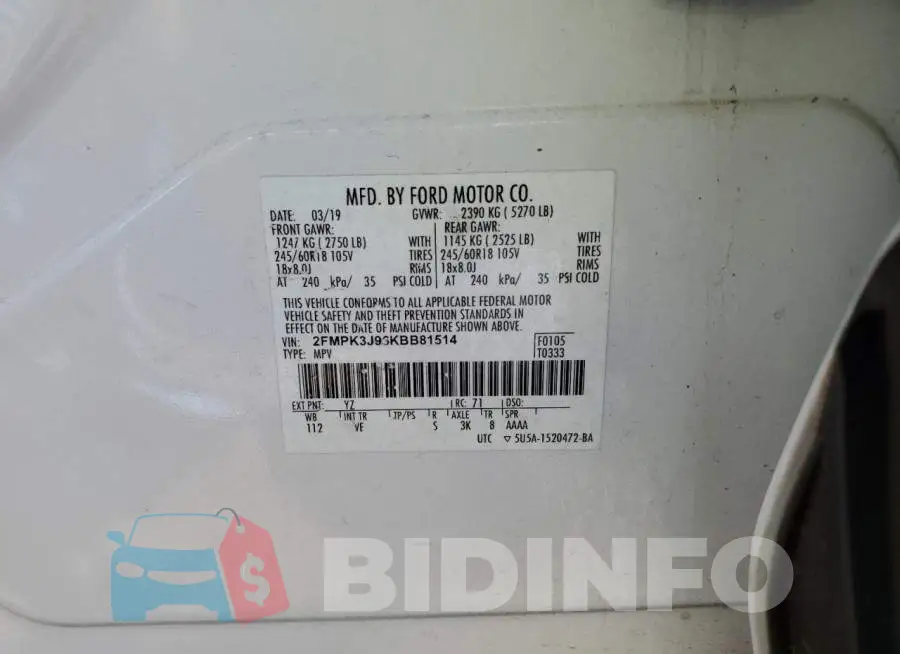2FMPK3J96KBB81514 Photo# 13