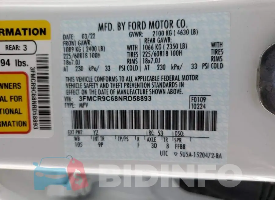 3FMCR9C68NRD58893 Photo# 12