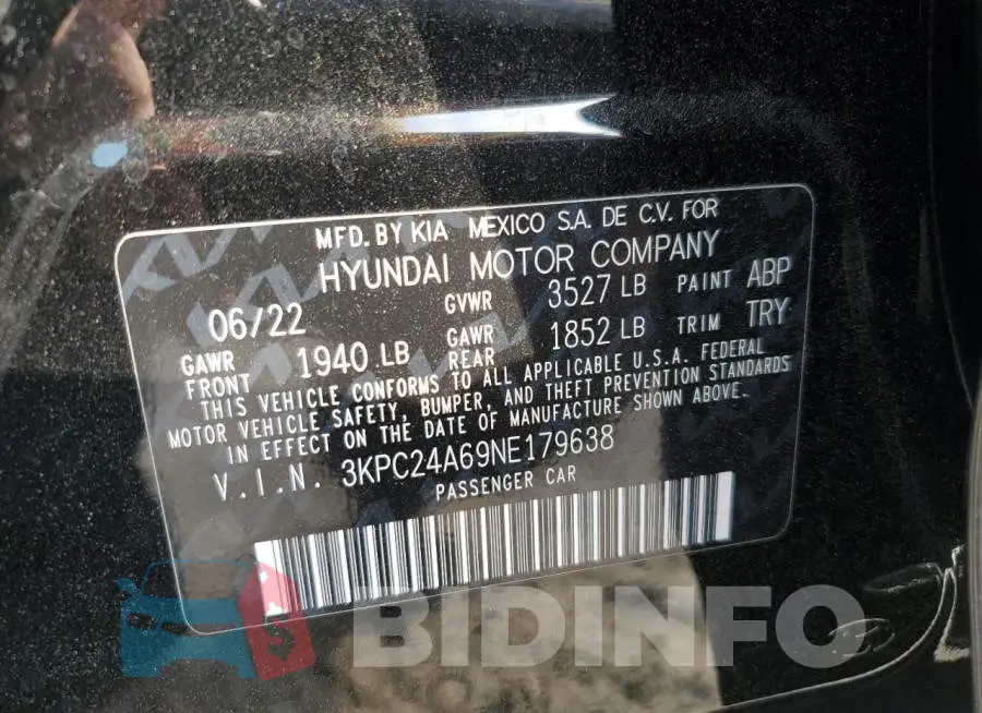 3KPC24A69NE179638 Photo# 12