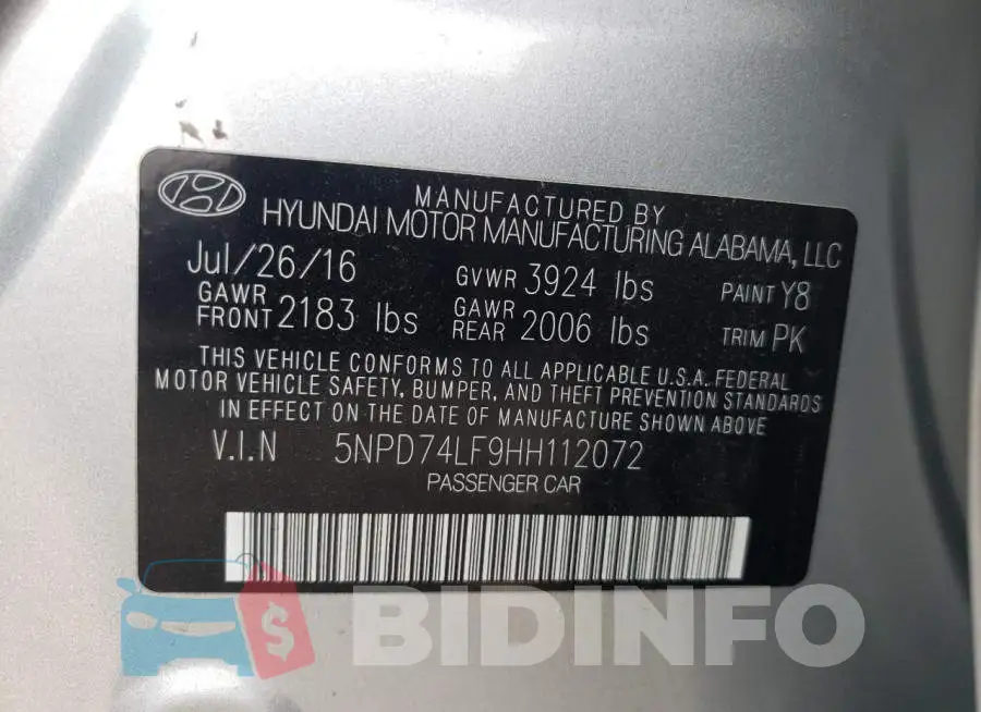 5NPD74LF9HH112072 Photo# 12
