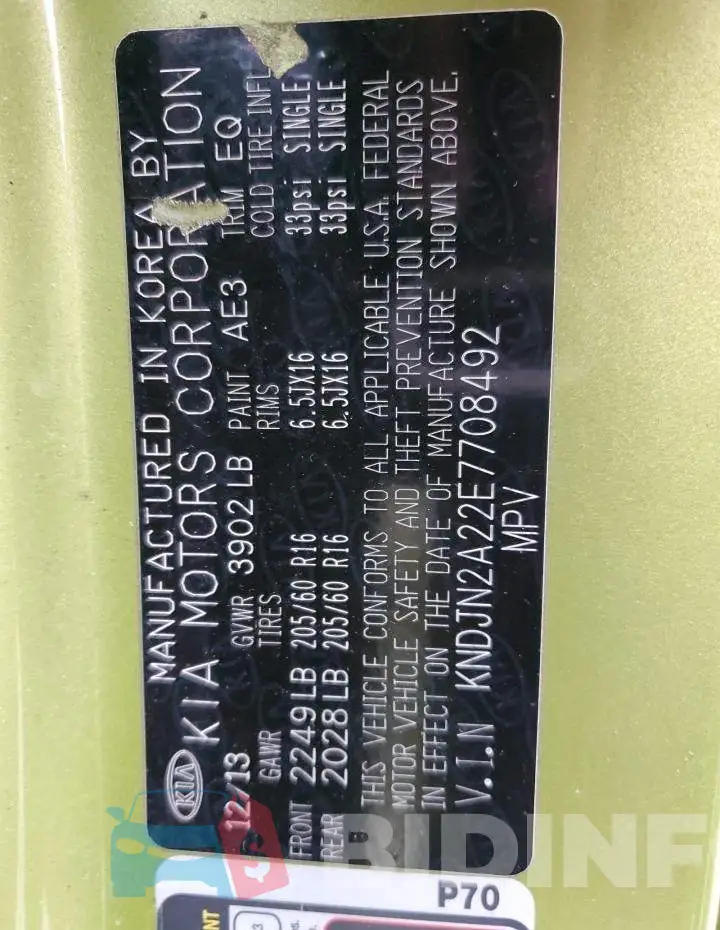 KNDJN2A22E7708492 Photo# 12