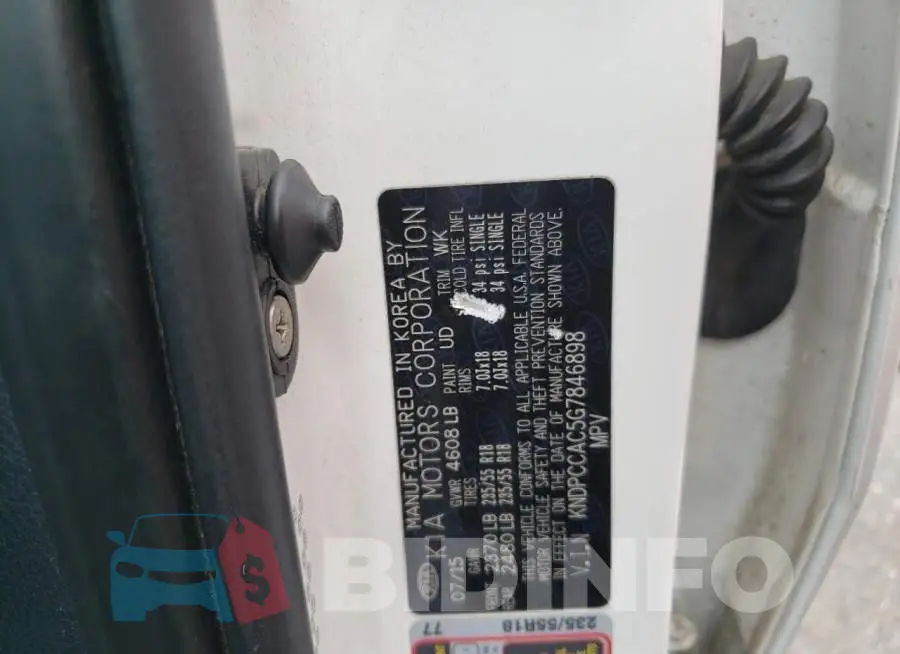 KNDPCCAC5G7846898 Photo# 13