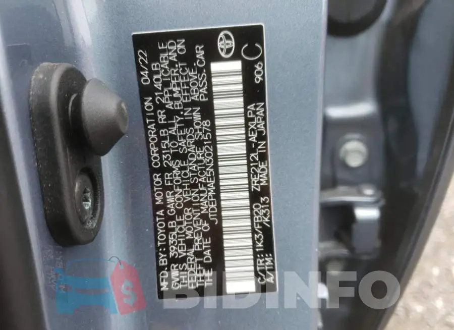 JTDEPMAE5N3021578 Photo# 12