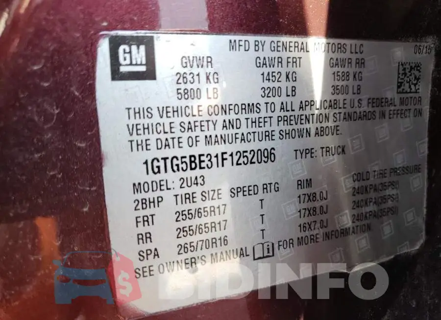 1GTG5BE31F1252096 Photo# 12