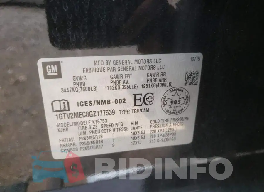 1GTV2MEC8GZ177539 Photo# 12