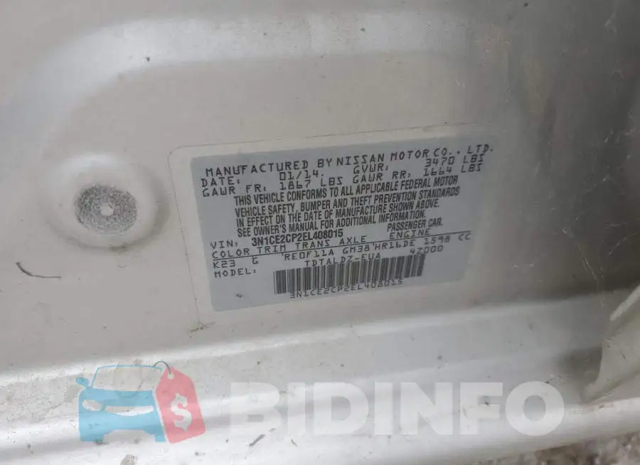 3N1CE2CP2EL408015 Photo# 12