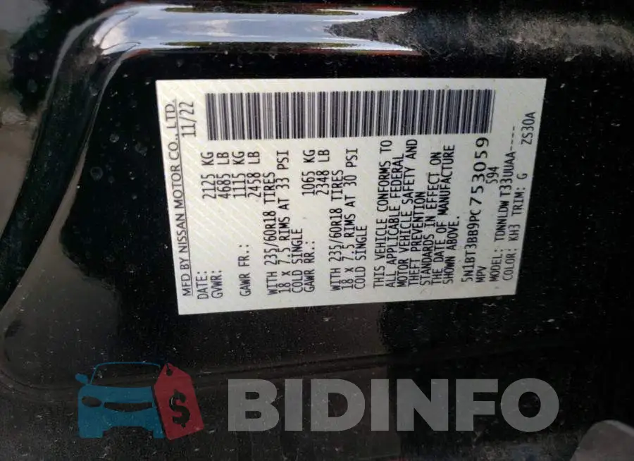 5N1BT3BB9PC753059 Photo# 13