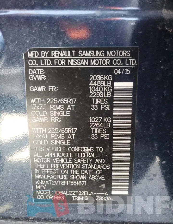 KNMAT2MT8FP551871 Photo# 13