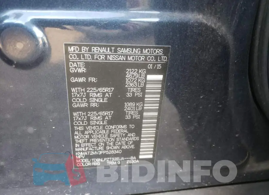 KNMAT2MV3FP528340 Photo# 12