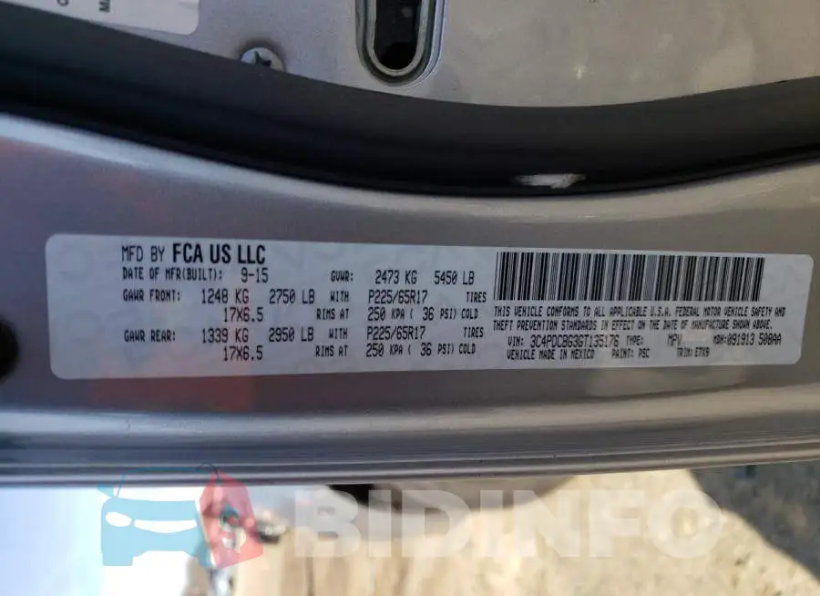 3C4PDCBG3GT135176 Photo# 13