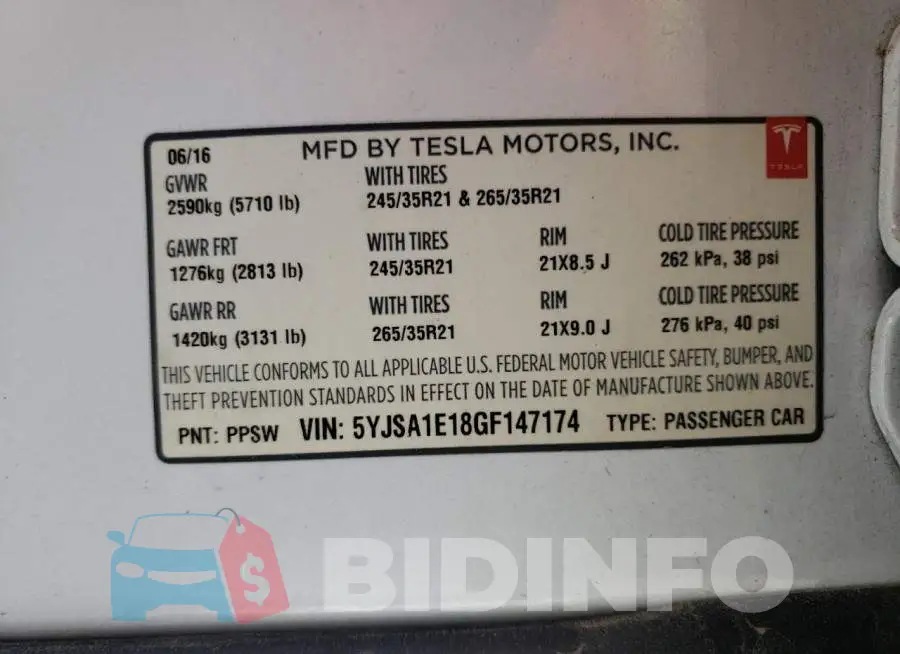 5YJSA1E18GF147174 Photo# 12