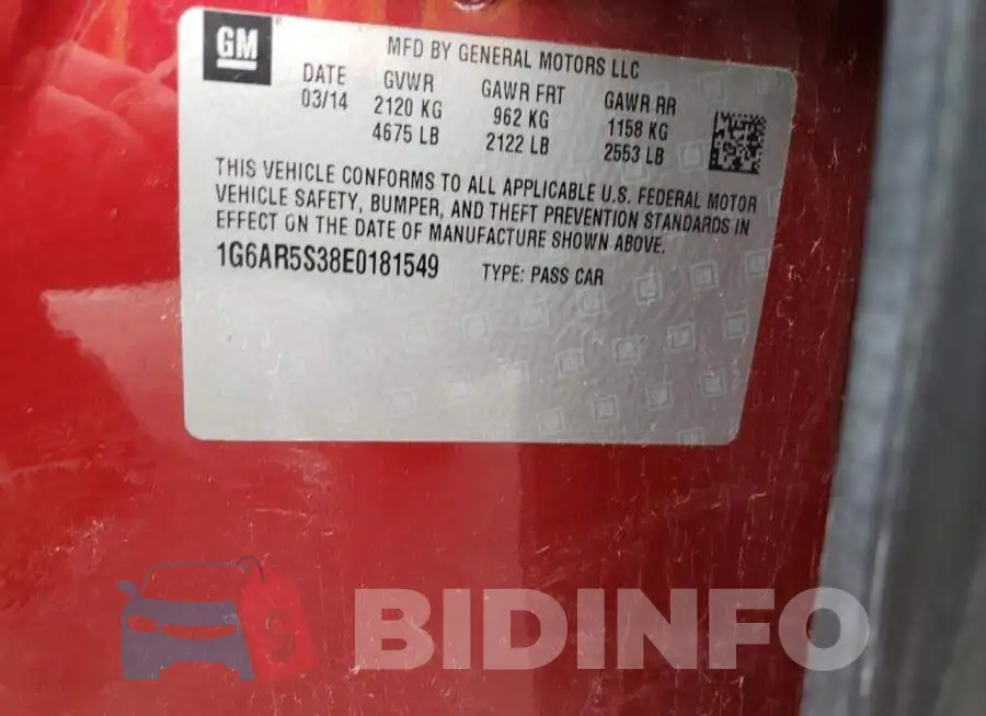 1G6AR5S38E0181549 Photo# 12