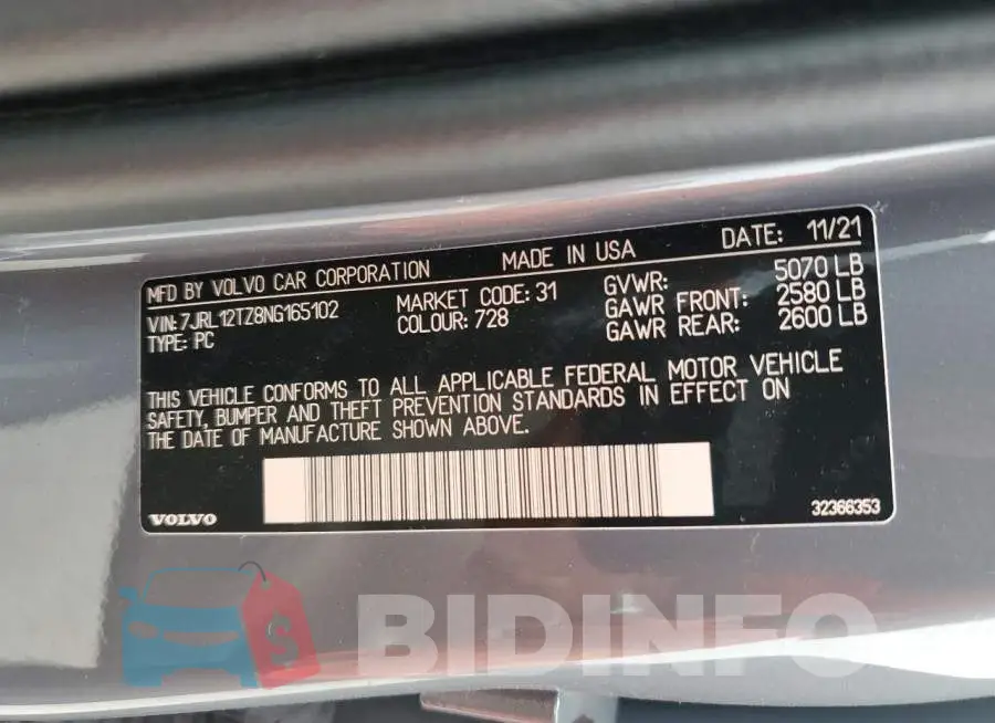 7JRL12TZ8NG165102 Photo# 13