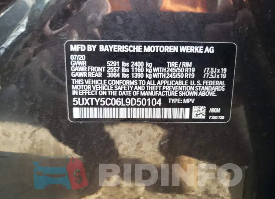 5UXTY5C06L9D50104 Photo# 12