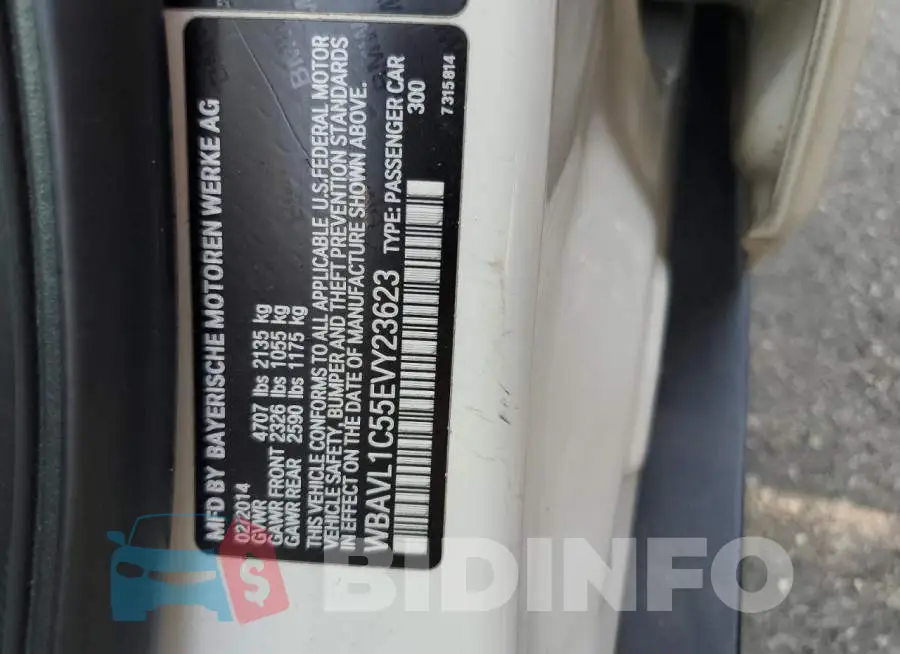 WBAVL1C55EVY23623 Photo# 12