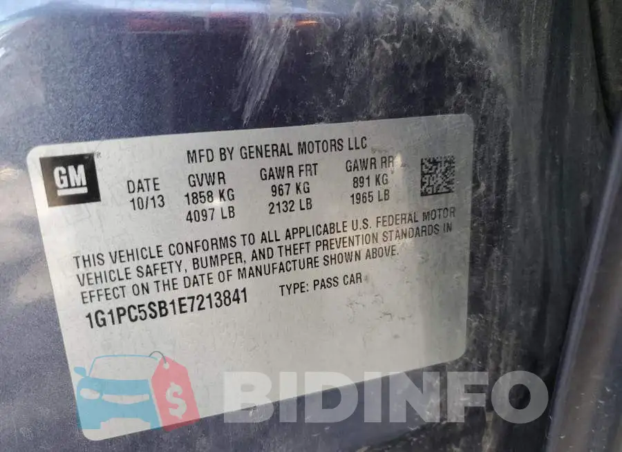 1G1PC5SB1E7213841 Photo# 13