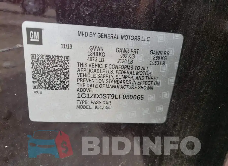 1G1ZD5ST9LF050065 Photo# 12
