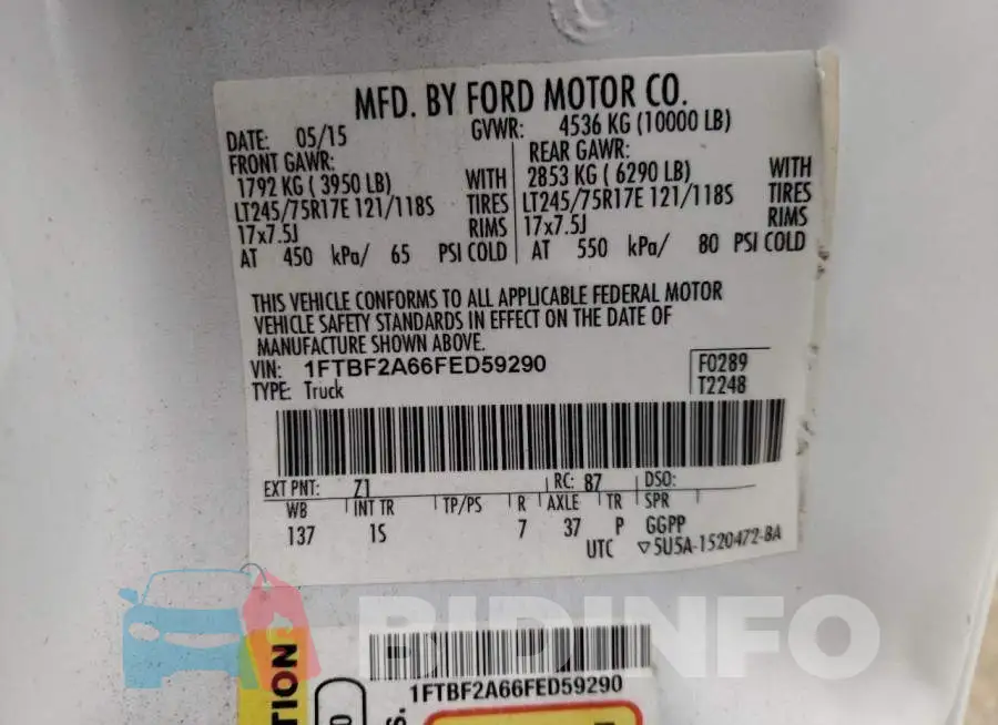 1FTBF2A66FED59290 Photo# 12