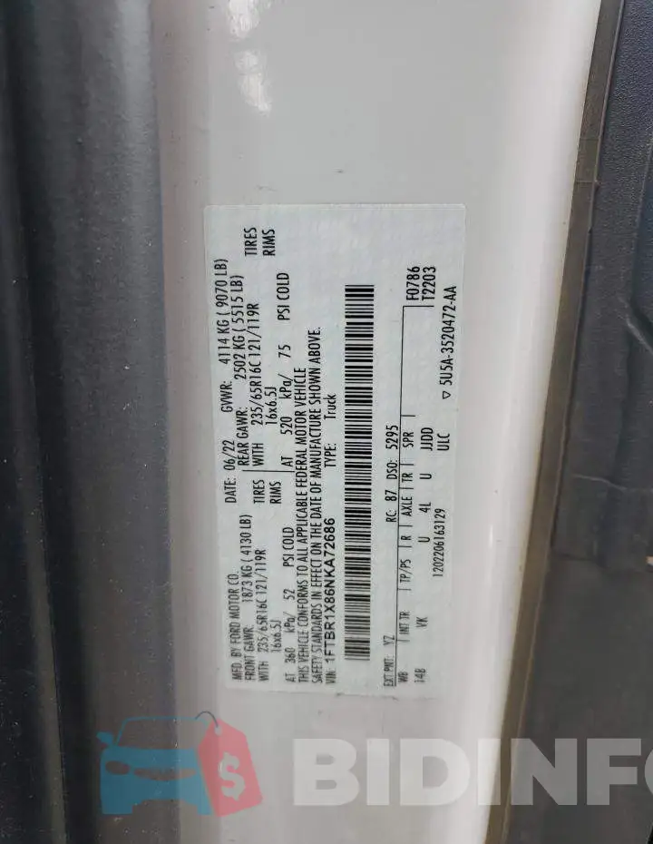 1FTBR1X86NKA72686 Photo# 13