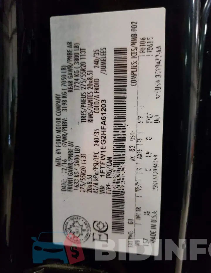 1FTFW1EG2HFA61203 Photo# 12