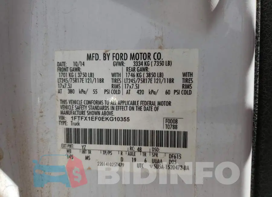 1FTFX1EF0EKG10355 Photo# 12