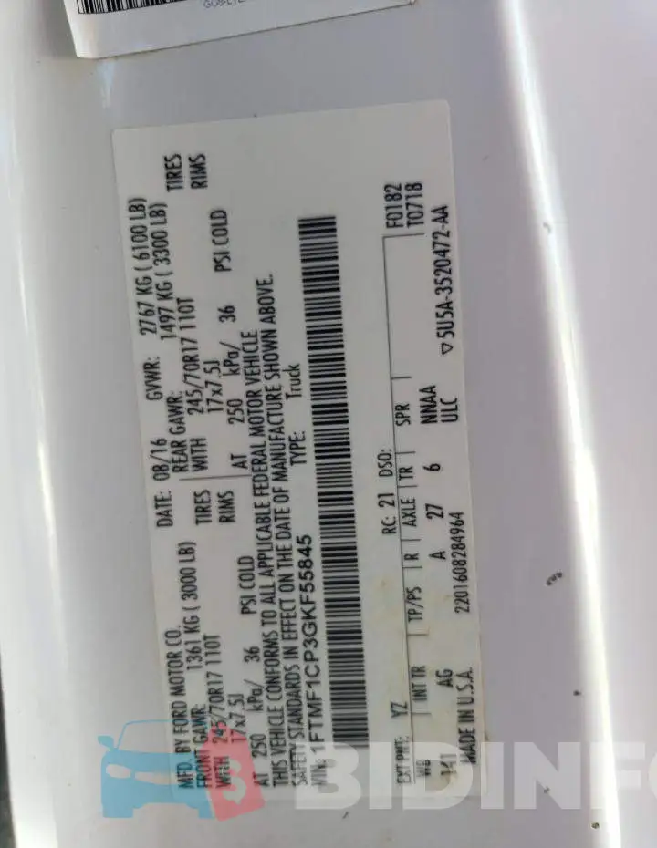1FTMF1CP3GKF55845 Photo# 12