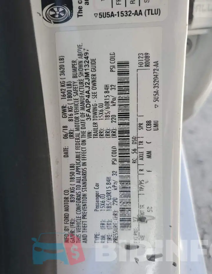 3FADP4AJ2JM132497 Photo# 12