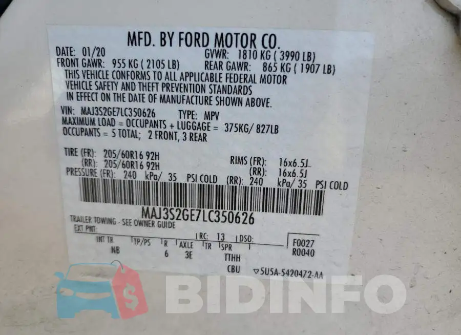 MAJ3S2GE7LC350626 Photo# 12