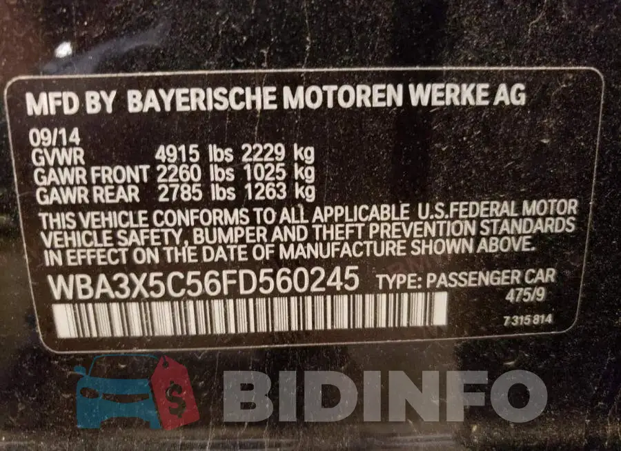 WBA3X5C56FD560245 Photo# 12