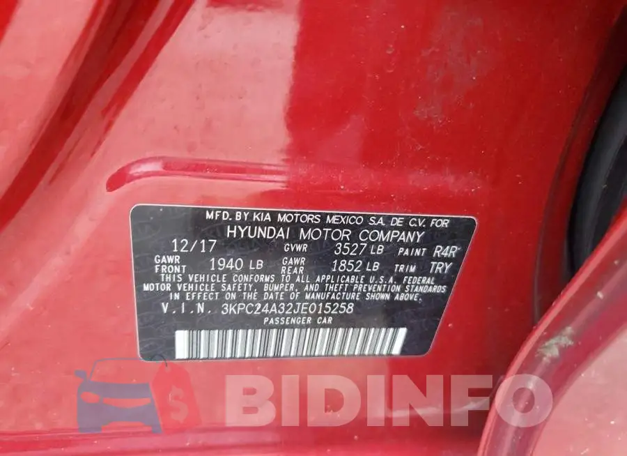 3KPC24A32JE015258 Photo# 12