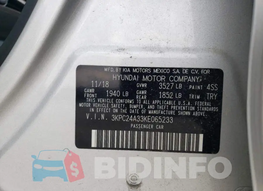 3KPC24A33KE065233 Photo# 12