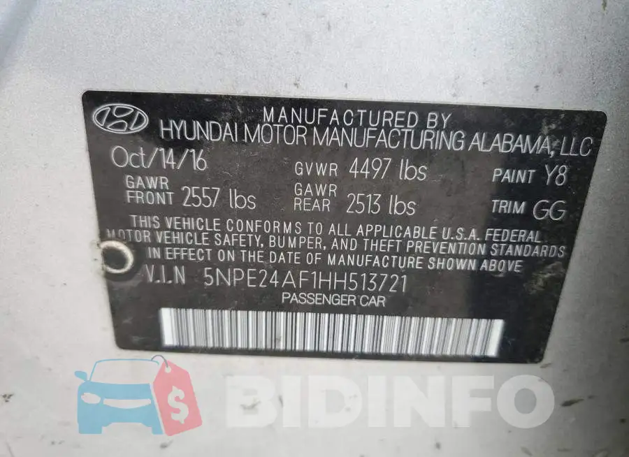 5NPE24AF1HH513721 Photo# 12