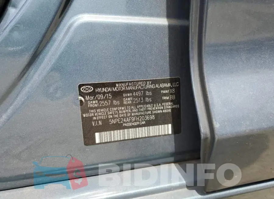 5NPE24AF9FH203698 Photo# 12