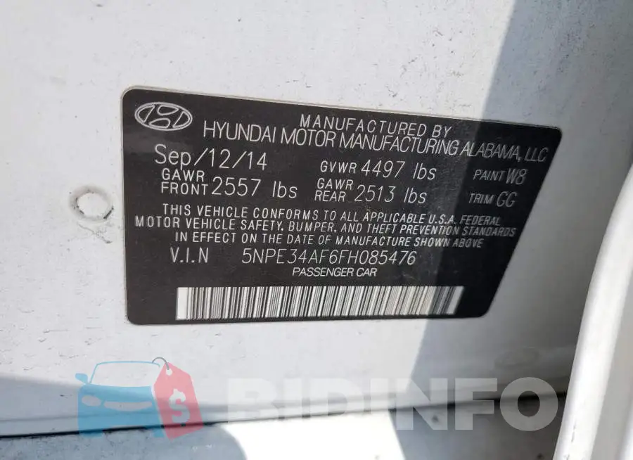 5NPE34AF6FH085476 Photo# 12