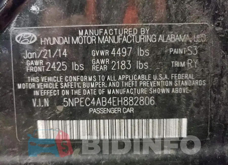 5NPEC4AB4EH882806 Photo# 12