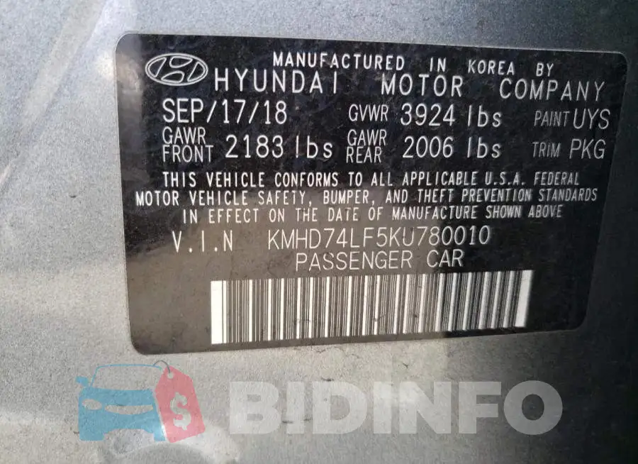 KMHD74LF5KU780010 Photo# 12