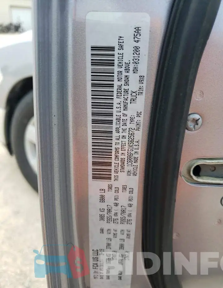 1C6RR6FG1KS625672 Photo# 13
