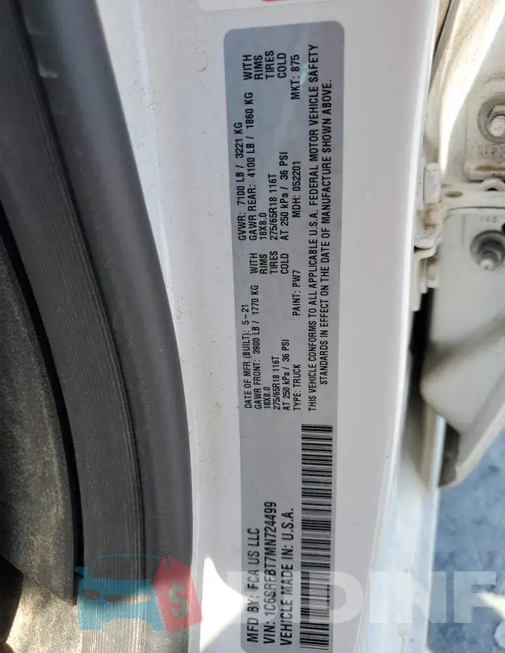 1C6SRFBT7MN724499 Photo# 12