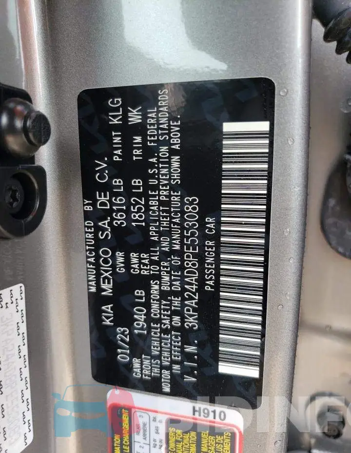 3KPA24AD8PE553083 Photo# 12