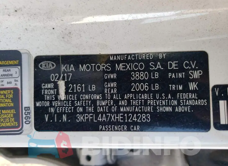 3KPFL4A7XHE124283 Photo# 12