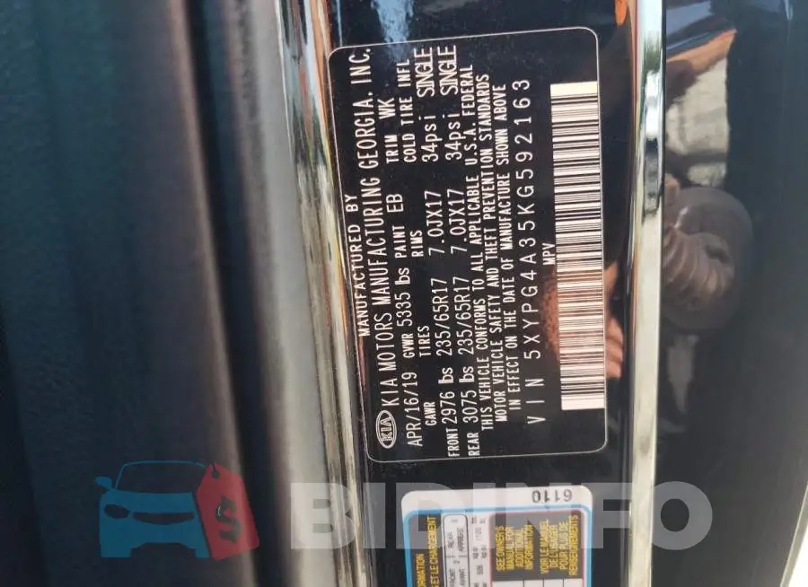 5XYPG4A35KG592163 Photo# 13