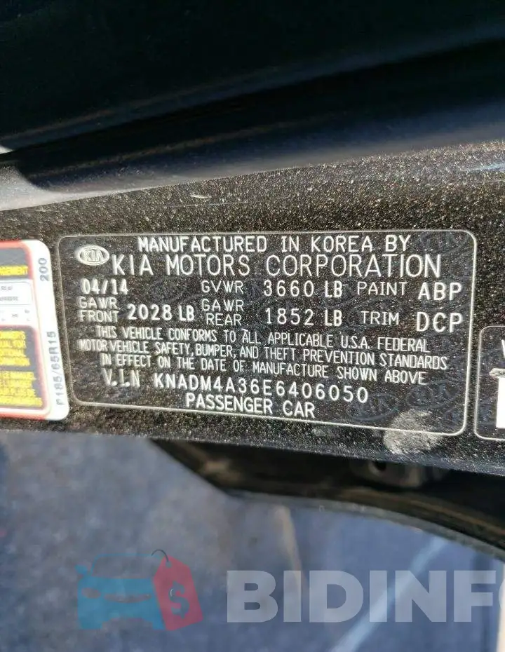 KNADM4A36E6406050 Photo# 12