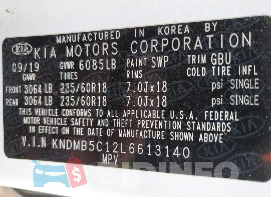 KNDMB5C12L6613140 Photo# 10