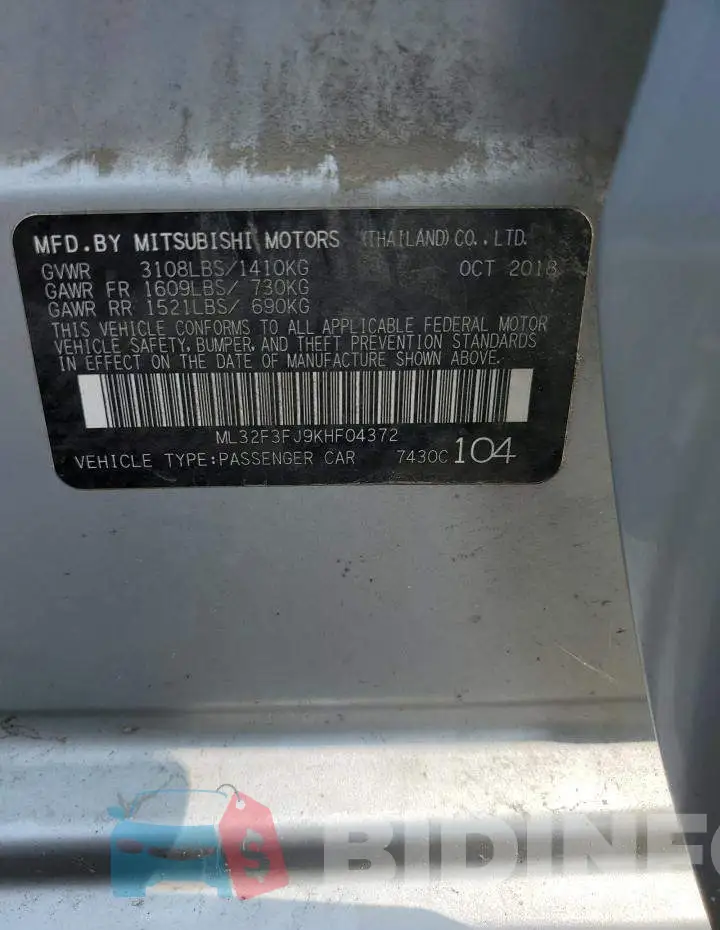 ML32F3FJ9KHF04372 Photo# 12