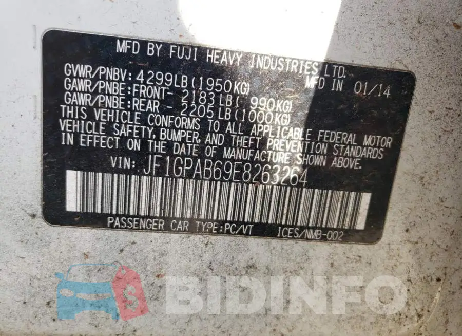 JF1GPAB69E8263264 Photo# 12