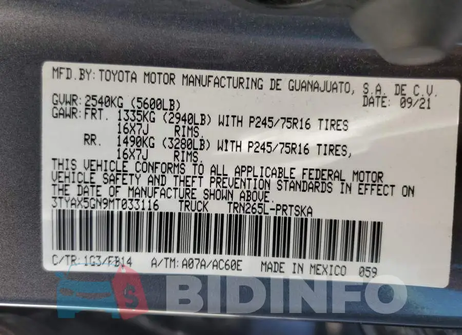 3TYAX5GN9MT033116 Photo# 12