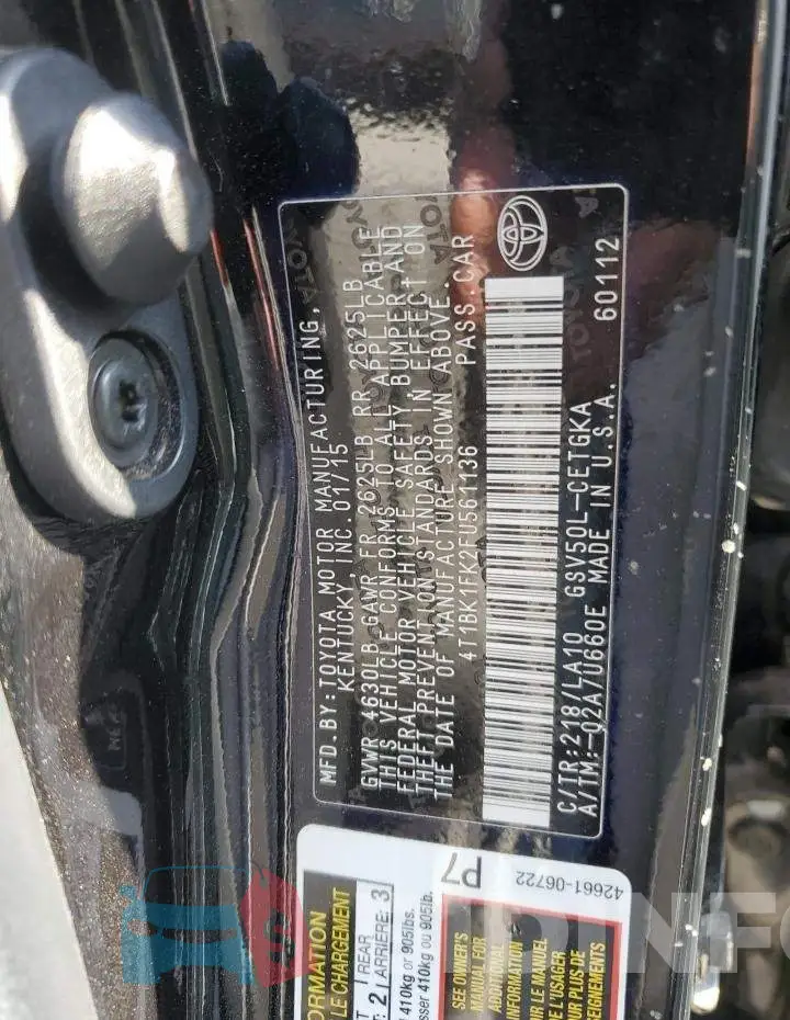 4T1BK1FK2FU561136 Photo# 12