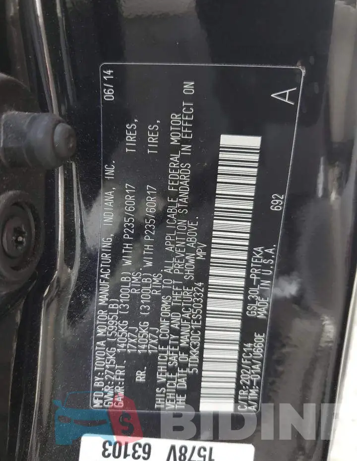 5TDKK3DC1ES503324 Photo# 12