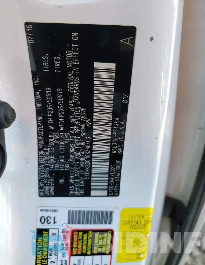 5TDXK3DC1GS766406 Photo# 13